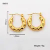 Pendientes Populares Europeos y Americanos de Acero Inoxidable para Mujer, Lujo Accesible Pendientes Elegantes Retro Transfronterizos U Joyería de Acero de Titanio de Gama Alta