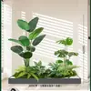 Combinação Paisagística de Plantas Artificiais Verdes Estilo Tropical com Vasos para Escadas Internas e Varandas, Plantas Verdes Grandes para Decoração de Casa, Sem Manutenção