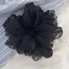 Flor de Cabello de Malla Bordada Vintage Anillo para el Cabello de Intestino Grueso Estilo Nuevo 2025 Cuerda para el Cabello de Alta Calidad para Mujer Tira Simple para el Cabello