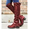 2026wish nuevas botas de mujer transfronterizas con hebilla de cinturón, tacón grueso, tacón medio, talla grande 40-43, venta al por mayor desde el fabricante