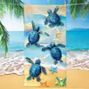 Temu dropshipping transfronterizo toalla de playa de fibra ultrafina con estampado nuevo de verano de tortuga toalla de secado rápido para la playa y el mar