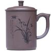 Caneca de Areia Roxa Yixing para Homens, Grande Capacidade, com Tampa, Caneca de Água, Caneca de Chá, Conjunto de Chá, Caneca de Cerâmica para Escritório, Gravada à Mão