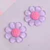 Macaron Glitter Fino Transparente Margarida Resina DIY Acessórios de Cabelo Grampo de Cabelo Capa de Celular Adesivo Ímã de Geladeira Acessórios de Joias