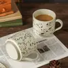 Taza de Cerámica Rústica Retro Estilo Japonés Taza Creativa de Lado Recto para Latte Art Café Taza para Beber en Casa Taza de Desayuno Taza de Agua de Oficina