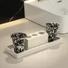 Prateleira de Armazenamento para Bandeja de Banheiro Quarto de Hóspedes Modelo de Banheiro Banheiro Balcão de Hotel Rack de Armazenamento para Cosméticos Suprimentos para Lavar as Mãos e Escovar os Dentes