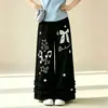 Conjunto de Dos Piezas de Moda Verano 2026 para Niñas, Manga Larga, Lazo, Pantalones de Pierna Ancha, para Niños Mayores