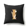 Funda de Almohada de Poliéster Decoración de Coche Hogar 26 Letras Inglesas Impresas Cojín Lumbar Funda de Almohada para Sofá QTB47