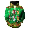 Sudadera Unisex con Estampado 3D Divertido de Santa Claus y Patrón Navideño, Directo del Fabricante