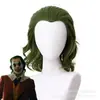 [Tongchuan] Fantasia de palhaço coringa europeu e americano Cabelo cacheado verde Flack cosplay Adereço de cabeça de Halloween
