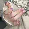 Manicure Feita à Mão Unhas Usáveis Sonhadoras Doce Estrela Olho de Gato Fofas Unhas Postiças Verão Estilo Curto Pequenas Frescas Unhas Prontas Removíveis