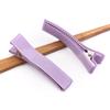 3.5/5cm pinza para el cabello todo incluido DIY hecho a mano color horquilla doble pinza de pico de pato tocado para niños accesorios para el cabello de cinta de color caramelo