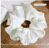 Goma para el Cabello de Flor de Encaje Estilo Coreano Scrunchie Grande con Acabado de Alta Gama, Extra Grande, Resistente, Accesorio Grande para Cola de Caballo para Navidad