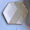 Europa y Estados Unidos nuevo plato de papel hexagonal color bronceado sub-sexo suministros para fiesta de cumpleaños plato de papel mármol