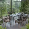 Silla de comedor exterior, taburete de patio, silla individual, silla de jardín de ratán de ocio para exteriores, silla de balcón exterior para cafetería y tienda de té con leche