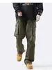 Pantalones de trabajo funcionales estilo americano para hombre, comercio exterior transfronterizo del sudeste asiático, pantalones anchos rectos holgados retro, pantalones casuales de calle