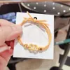Cuerda para el Cabello Gruesa Simple Elegante Estilo Coreano para Mujer Banda Elástica para Cola de Caballo Pulsera de Pareja Anillo para el Cabello de Doble Propósito Adorno para la Cabeza ins