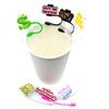 Nuevo Estilo Tapa de Pajita Manga de Succión Tapón Antipolvo de Silicona Pajita de Fiesta Hebilla Decorativa Clip Marca de Letra Personalizada Productos Transfronterizos