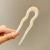 Elegante Pasador en Forma de U para Mujer, Pasador de Acrílico de Alta Gama para Peinados de Moño, Nuevo Accesorio para el Cabello Estilo Chino