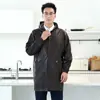Mono de Piel Sintética para Adultos Ropa de Trabajo Doméstica de Cocina para el Hogar Delantal Impermeable y Resistente al Aceite de Manga Larga para Mujer Piel Suave Engrosada Invierno para Hombre