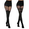 Medias de Rejilla con Tirantes Empalmados, Malla Negra Hueca Transpirable Estilo Europeo y Americano Medias de Halloween para Mujer