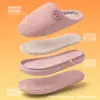 2026 Nuevas Pantuflas de Algodón para Mujer Otoño e Invierno Hogar Interior Antideslizantes Suela Gruesa Cálidas Con Felpa Adicional Zapatos de Algodón para el Hogar de Pareja para Hombre