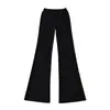 Fabricante mayorista de ropa para mujer transfronteriza 2026 cárdigan térmico de ajuste slim con cuello alto y cremallera y conjunto de pantalones de microcampana hasta el suelo