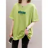2026 Camiseta de Manga Corta Holgada Verano Nueva Talla Grande Ropa para Mujer Longitud Media Cubre el Vientre Adelgazante Top Elegante