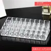 Soporte de exhibición de labiales transparente, organizador de escritorio para cosméticos, estante de exhibición de lápices de cejas multi-compartimento, al por mayor