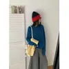 Nuevo Suéter de Punto Grueso Informal de Color Sólido con Bordado de Caballo, Nuevo Estilo Coreano, Cuello Redondo, para Mujer