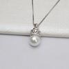 Colgante de corona de plata S925 para mujer, collar con colgante sencillo, accesorios de joyería de perlas, colgante vacío, semiacabado, moderno, 705