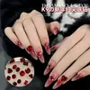K9 Año Nuevo Rojo Arte de Uñas Pedrería Súper Brillante Forma de Corazón Cuadrada Irregular Fondo Puntiagudo Pedrería Decoración de Uñas Roja de Año Nuevo Mayoreo