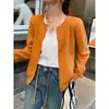 Cárdigan de punto para mujer, nuevo estilo otoño 2026, prenda exterior popular, top de punto holgado de alta gama para primavera y otoño, suéter
