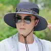 Chapéu de Sol Masculino de Verão com Proteção UV, Chapéu de Sol com Cobertura Facial para Pesca, Chapéu de Sol de Aba Larga, Chapéu de Pescador, Feminino Outono e Inverno