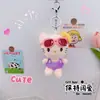 Traje de baño Hawaiano Gafas de Sol Llavero Gato Kt Colgante Creativo Bikini Gato Kate Colgante Pareja Adorno para Colgar en la Mochila Escolar