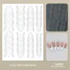 Paquete de Recarga de Pegatinas Huecas Estilo Francés, Pegatinas para Decoración de Uñas que se Adhieren Bien sin Curvarse, Plantillas para Aerografía, Pegatinas Auxiliares de Curvatura Multi-Uso