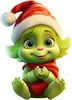 Adornos colgantes de productos nuevos transfronterizos, decoraciones para bebés, colgantes para árbol de Navidad y coche, Decoración casera navideña de dibujos animados verde