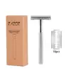 La Rasuradora de Seguridad Doble Cara de Cobre Puro Más Vendida de Amazon para Hombres con Cabezal de Cuchilla Completamente Cerrado, Rasuradora Manual Tradicional