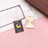Llavero con colgante de aceite de goteo, estrella, luna, sol, cartas del Tarot, accesorios DIY, pulsera, collar