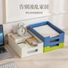 Caja de Almacenamiento de Papel A4 de Escritorio de Oficina Apilable Estante para Almacenamiento de Archivos Almacenamiento de Papelería para Libros de Estudiante Caja de Plástico Engrosado