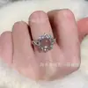 Atacado do Fabricante S925 Prata Xiaohongshu Inlaid Anel de Jade Espuma d'Água Natural, Novo Design Estilo Chinês, Anel Feminino de Luxo Leve