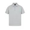 2026 Marca Tendência de Nicho Unissex 320g Peso Pesado Turquesa Design de Lapela Slim Fit Polo Masculino de Manga Curta