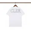 25Mon Camiseta de Marca de Moda Cuello Redondo Manga Corta con Patrón Bordado al Frente, Estilo Unisex, Manga Media de Verano Estilo Pareja para Hombre