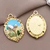 14 Pingente de Flor Pintura a Óleo Pérola de Monet Luxo Acessível Retrô Francês Gotejamento de Óleo Brincos Colar DIY Acessórios de Joias