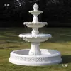 Fonte de água corrente estilo europeu, pátio externo jardim, lago de peixes, elemento aquático, decoração de paisagem, ornamento de casamento, poço dos desejos