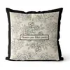 Funda de Almohada Floral de Lujo Ligero Estilo Francés para Sofá y Cabecero de Cama del Hogar, Cojín Blanco y Negro, Venta al por Mayor de Cojines para Sofá de Sala de Estar