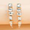 Moda Europeia e Americana Celebridade da Internet Explosões Diamante Francês Super Brilhante Liga de Diamante Brincos Longos Brincos Elegantes da Moda Brincos