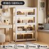 Vitrina para Bolsos con Cerradura e Iluminación Gabinete Acrílico Transparente Tres Lados Adornos Cosméticos Joyería Gabinete de Almacenamiento con Puerta abatible