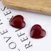 Corazón de Amor Japonés Color Sólido Rojo Vino Forma de Corazón Parche de Pendiente Acrílico Materiales para Manualidades DIY Accesorios