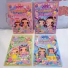 Coleção de Roupas de Princesa Livro de Adesivos para Vestir Menina Desenho Animado Fofo Adesivos DIY para Vestir Adesivos de Artesanato Infantil