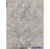Tecido de Renda com Lantejoulas Bordado Pesado Padrão Estilo Antigo Tecido de Renda com Lantejoulas para Noivas